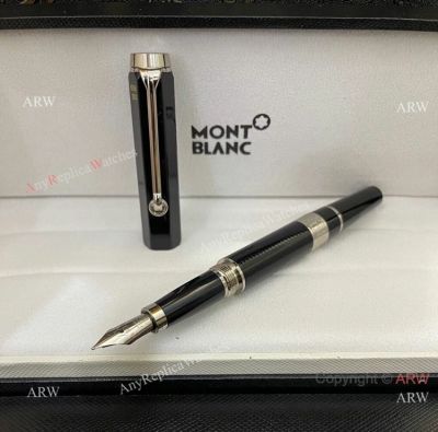 Top Copy Montblanc William Shakespeare Fountain Pen Black Barrel